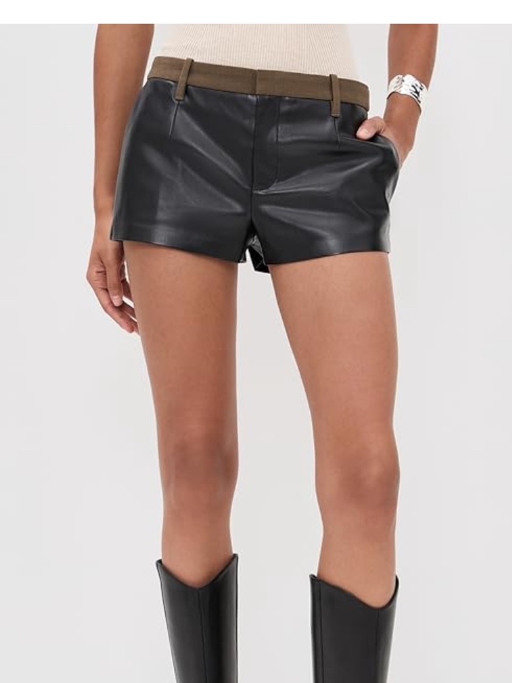 SIR. Brera leather shorts NWT